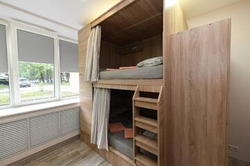 Кровать в общем номере с 4 кроватями в  Minsk City Hostel (Минск Сити Хостел)